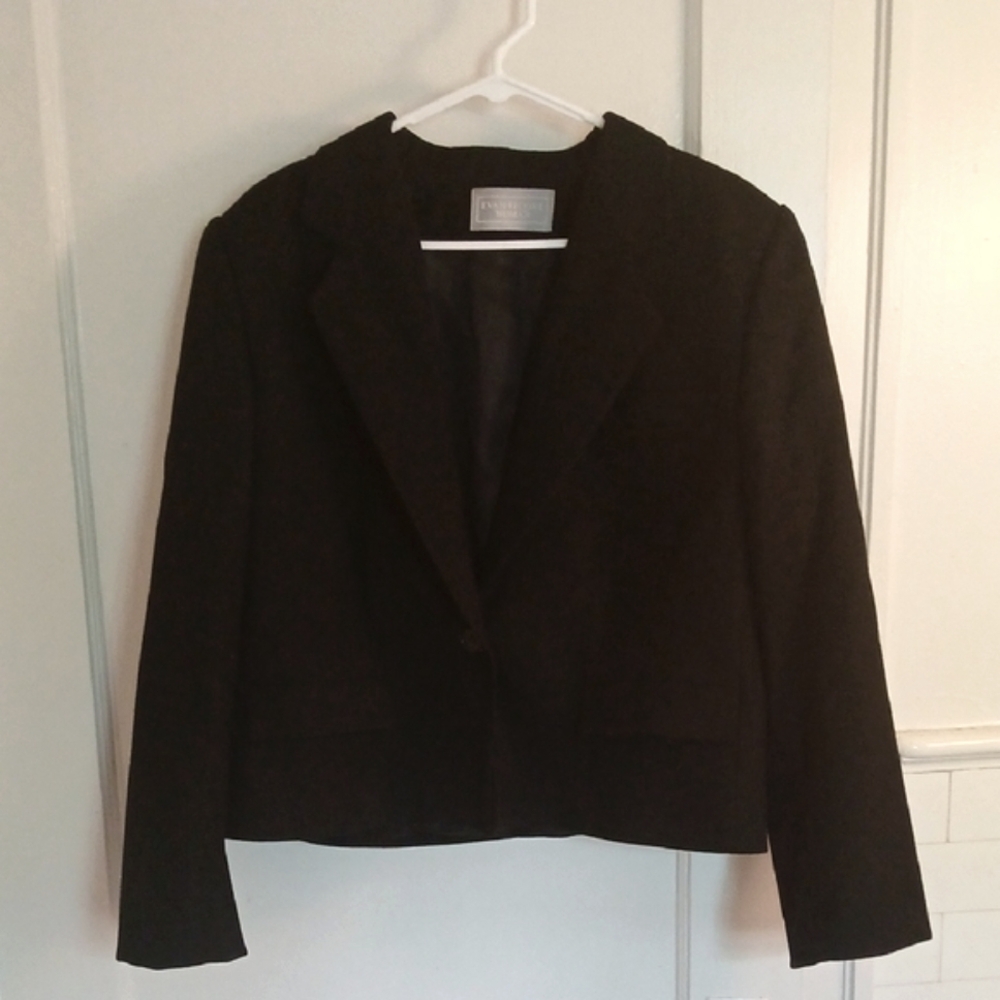 Evan Picone Black Blazer Professional Suit Jacket